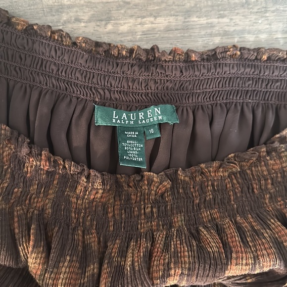 VINTAGE Ralph Lauren Cheetah Print Silk Off-The-Shoulder Blouse - Picture 3 of 4